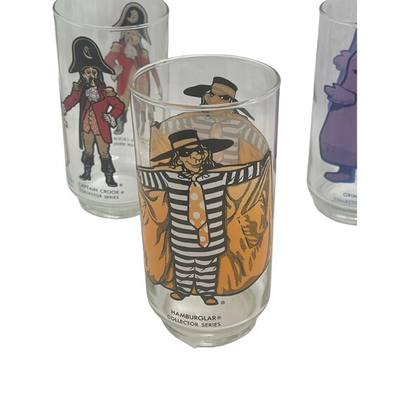 1977 McDonalds McDonaldland Action Series Glasses Set Of 5 VINTAGE RARE - Picture 3 of 14
